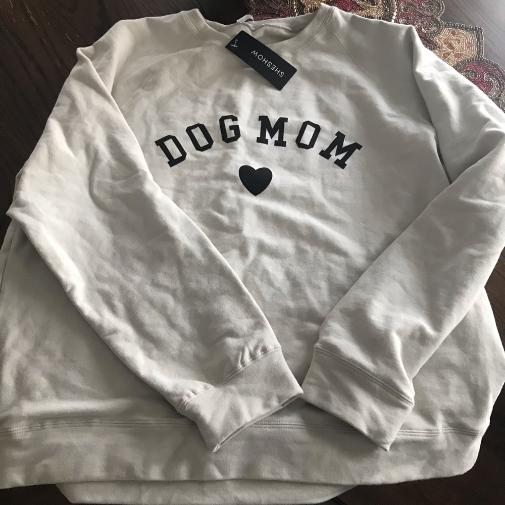 Super soft and plush inside DOG MOM sweatshirt.